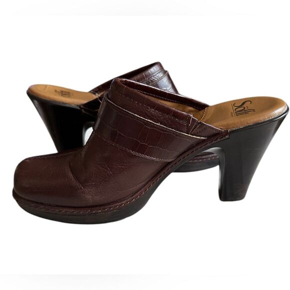 Sofft Women's Aviano Clogs, Mahogany, Size 8. Approx 3.5” Heel. - Picture 6 of 8